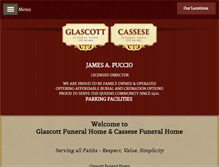 Tablet Screenshot of glascottfuneralhome.com